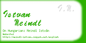 istvan meindl business card